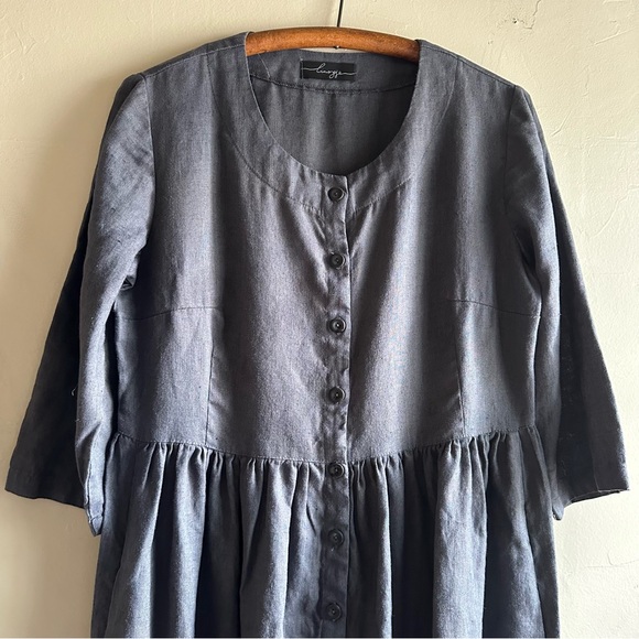 Linogija  oversized linen button up dress - Picture 3 of 10